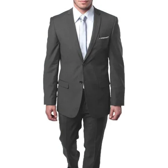Tazio Suits Blazers Solid Grey Piece Slim Fit Tazzio Mens